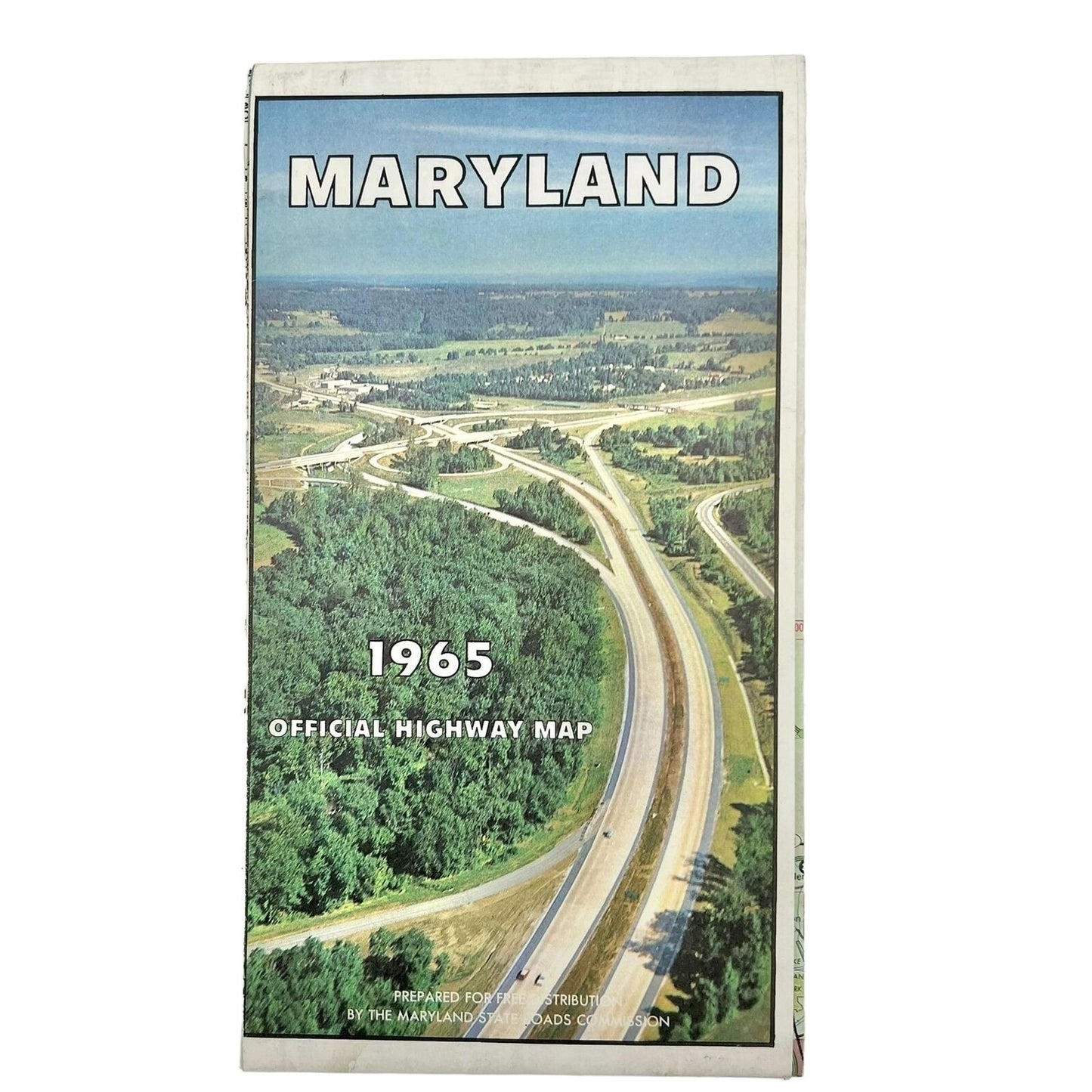 Old Maps Maryland 1965 Eastern States DE-MD-VA-WV