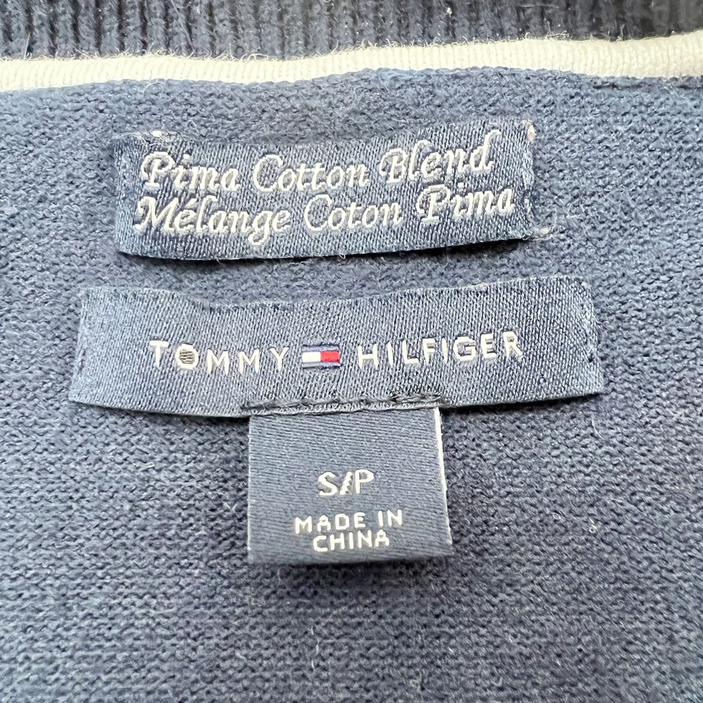 Tommy Hilfiger Pullover Sweater Small Navy Long Sleeves