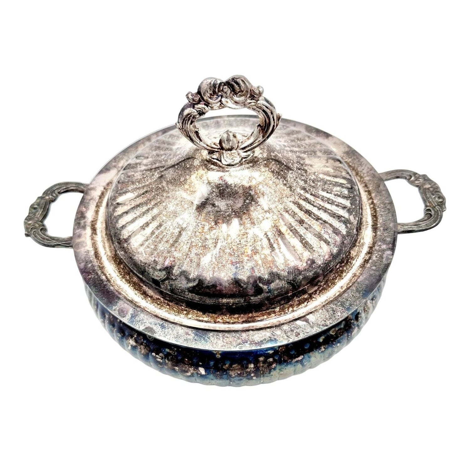 Vintage Leonard Silverplate Serving Dish with Lid 12.5 x 10 x 8