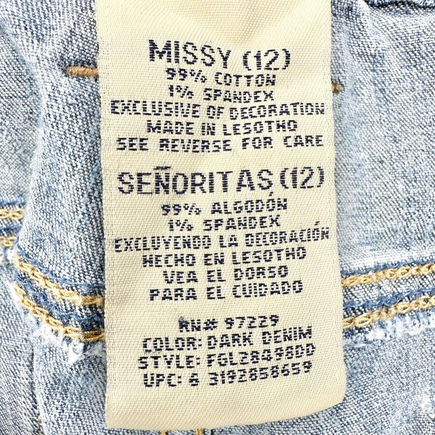 Faded Glory Stretch Capri Pants Missy 12 Blue Denim 5 Pocket 16 inch Inseam