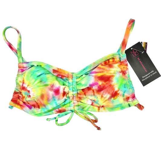 No Boundaries Junior M Bikini Tie Dye Top Adjustable Straps NWT