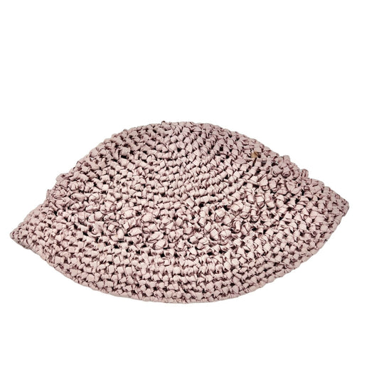 Handcrafted Crocheted Fashion Hat Mauve Ribbon