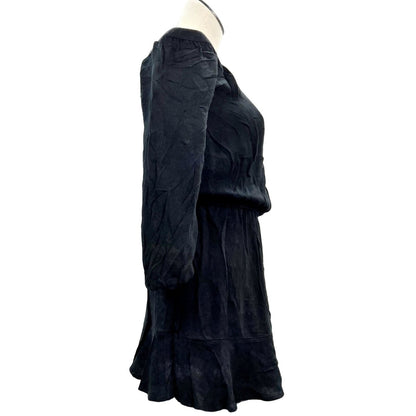 Soft Joie Dress Women's XXS Black Off Shoulder Elastic Waist Long Sleeves