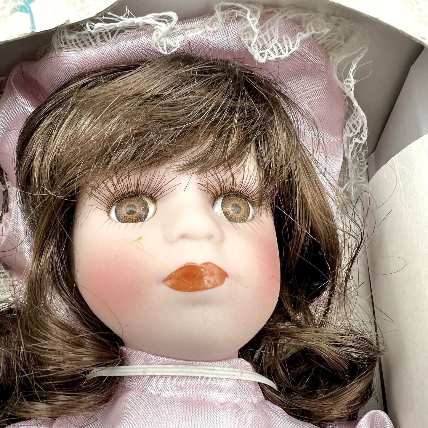 Vintage Keepsake Memories Doll Genuine Fine Bisque Porcelain in Original Box