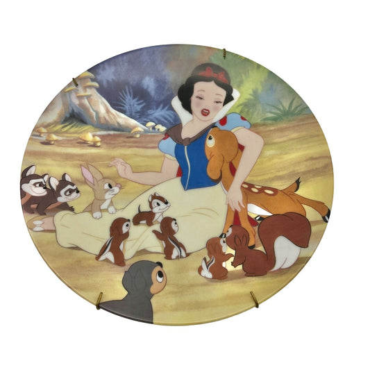 Disney Edwin Knowles China Snow White Plate 5209C With A Song and A Smile 8.5 in