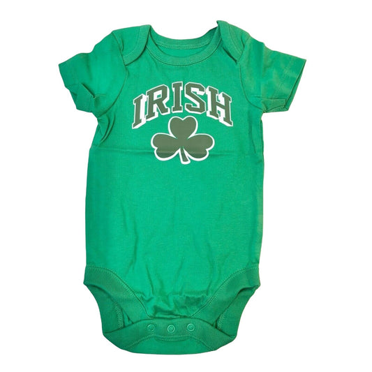 The Childrens Place Green 1pc IRISH Bodysuit 0-3M Shamrock St. Patricks Day