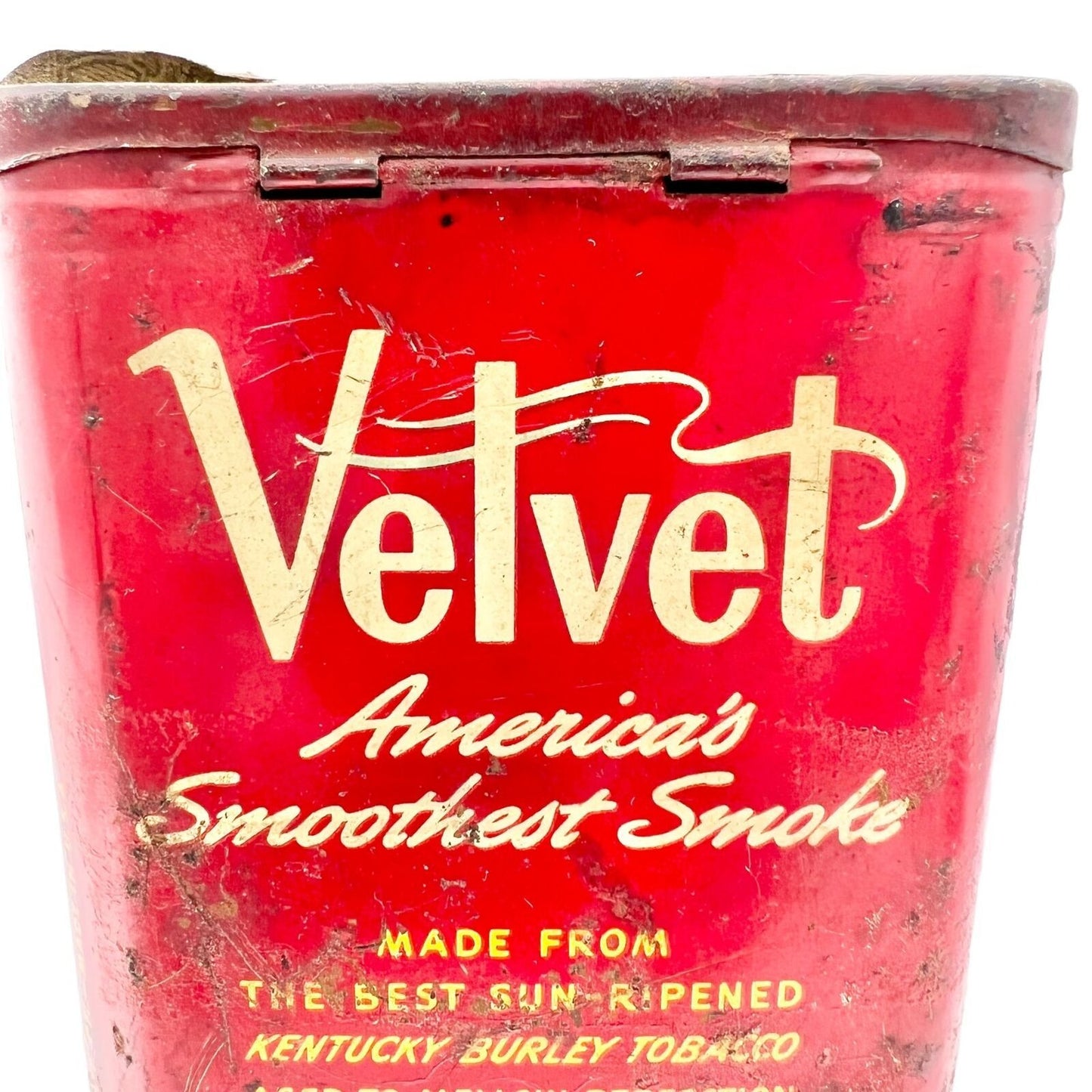 Vintage Velvet Pipe & Cigarette Tobacco Empty Tin Liggett & Myers Tobacco Co