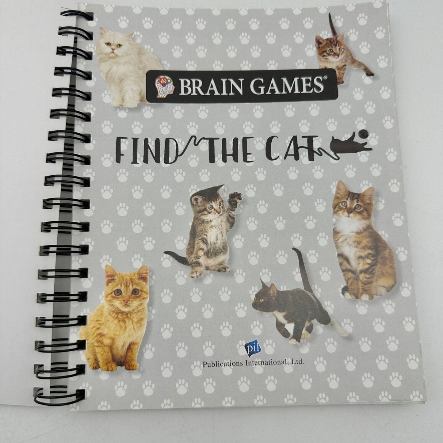 Brain Games Picture Puzzle Find the Cat Spiral Book