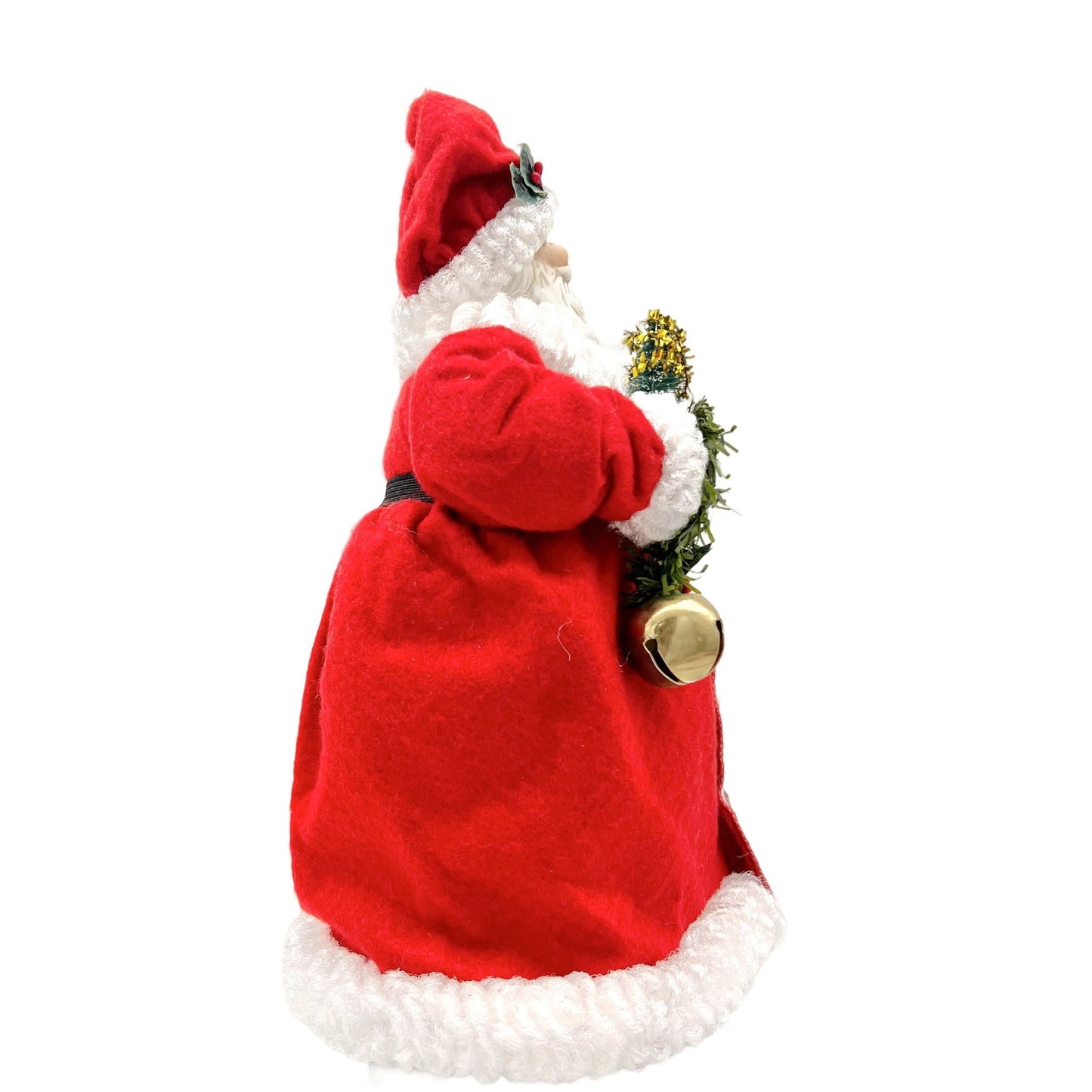 Christmas Tree Topper 10 x 6 Santa with Red Gown Ceramic Face