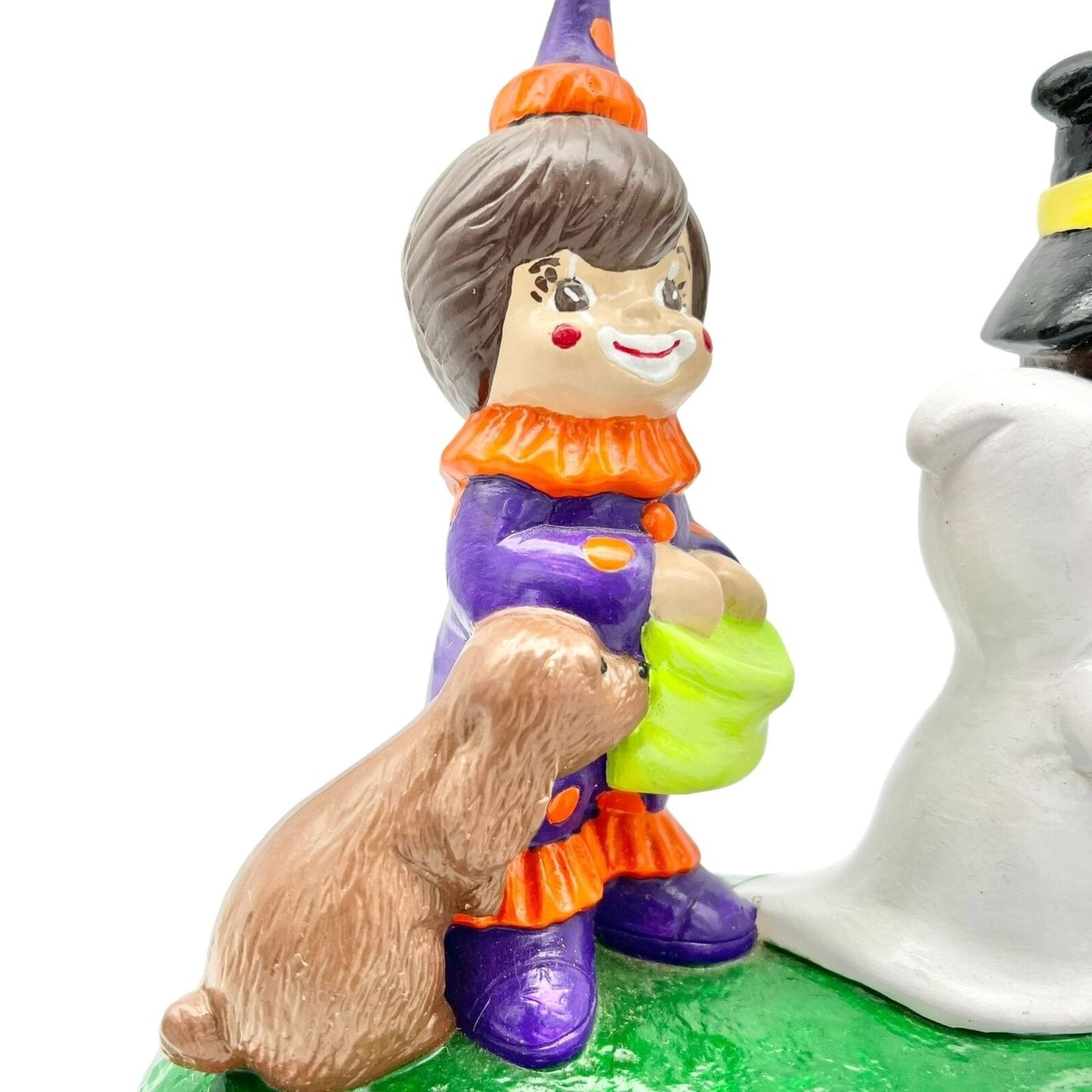 Halloween Figurine 9 x 7.5 Trick or Treat Ceramic Multicolor