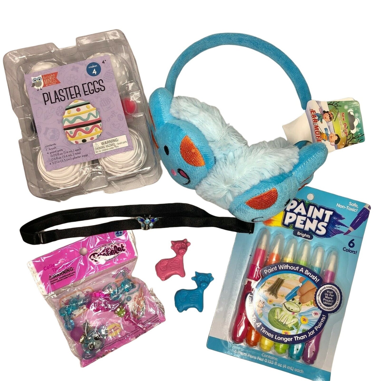 Easter Basket Bundle with Blue Bunny Earmuffs and More NEW