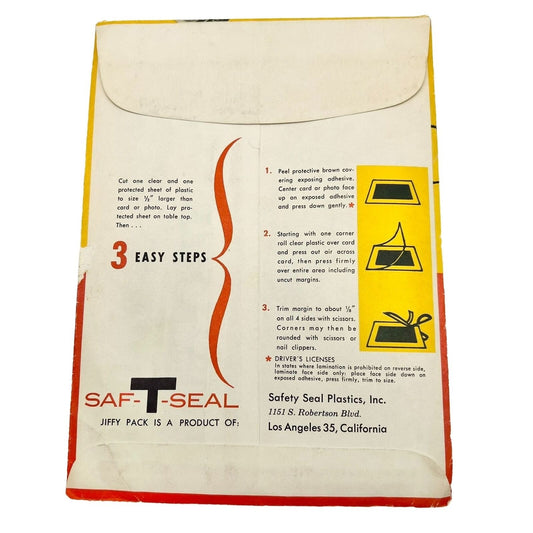 Vintage Saf-T-Seal Jiffy Pack Plastic Protectors - not a full pack