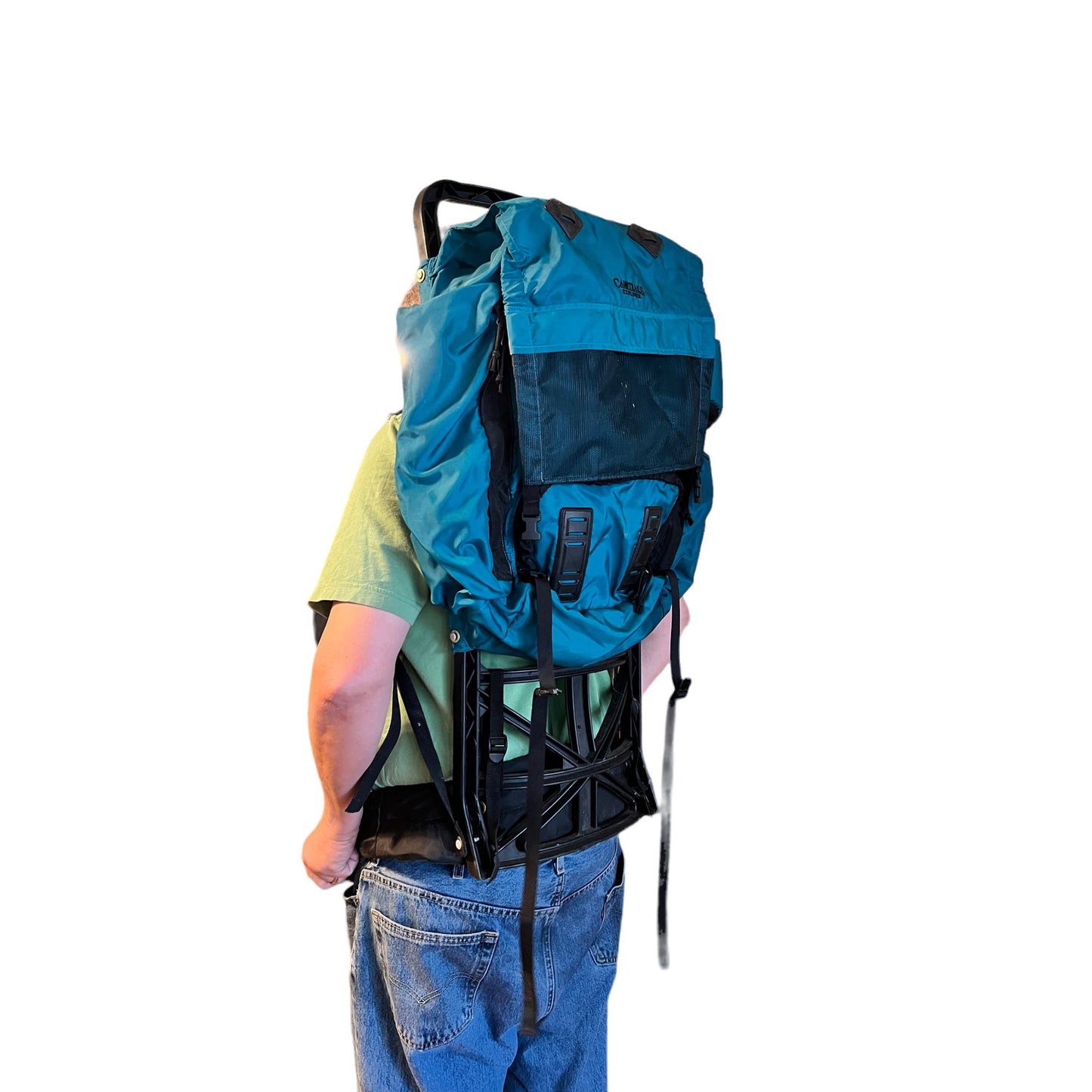 Camp Trails Explorer External Frame Backpack Hiking Camping Blue Teal