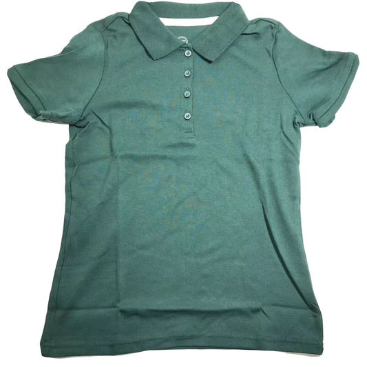 Wonder Nation Girls Uniform Short Sleeve Polo-style Green L Tagless Comfort