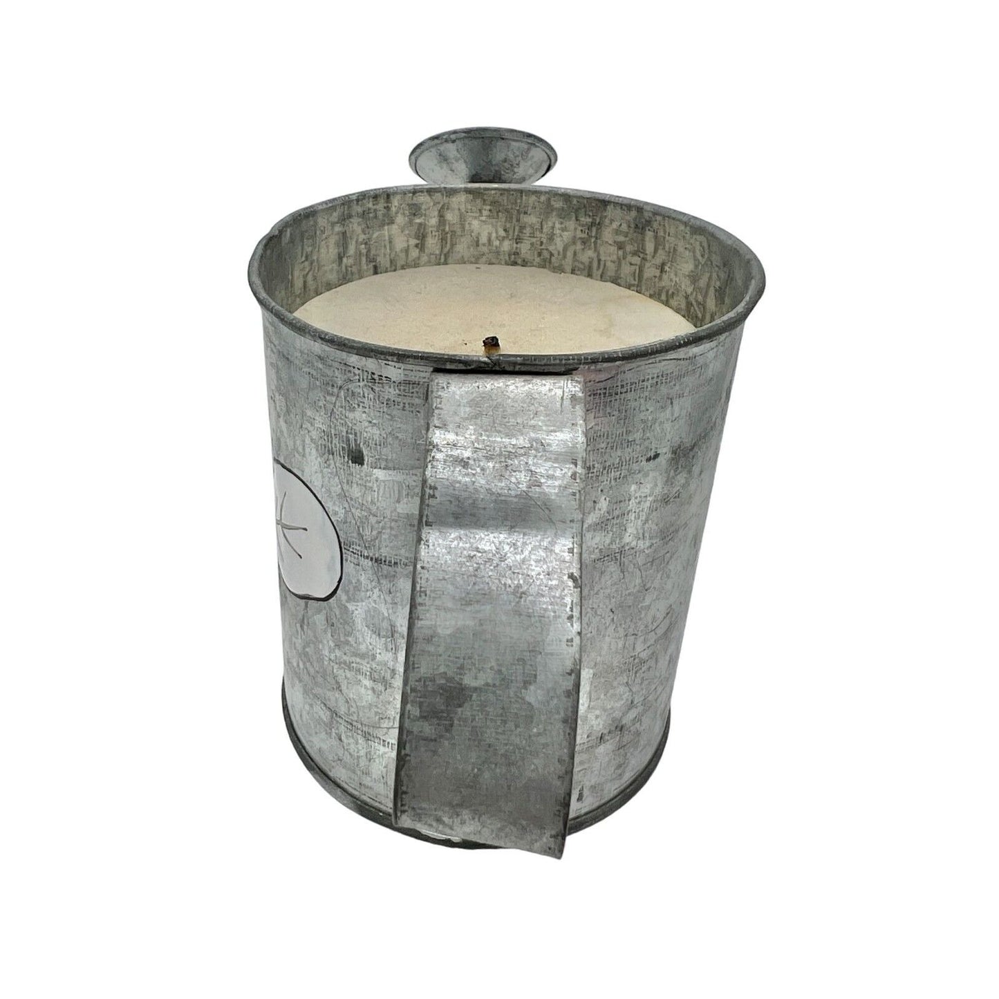 Metal Watering Can Candle with Painted Bee Motif  7x4