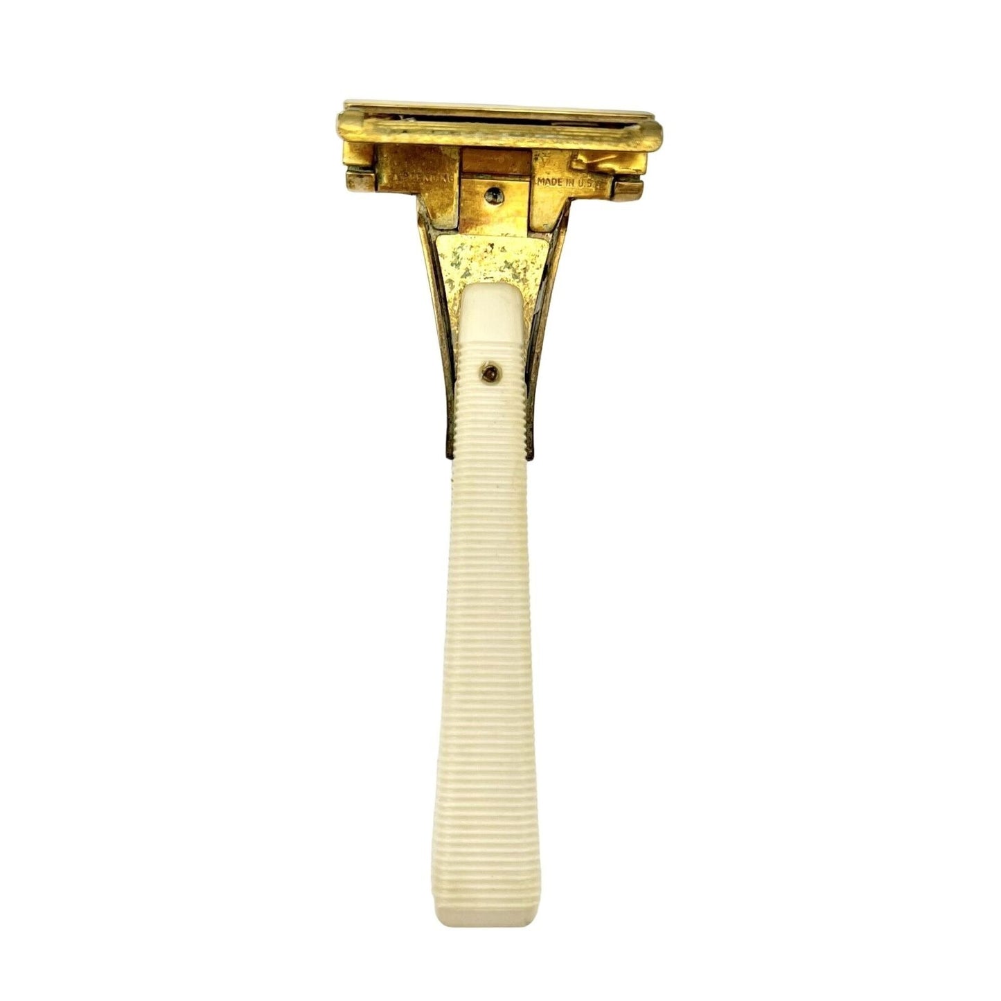 Vintage Eversharp Schick Razor 4 x 2 Cream Gold