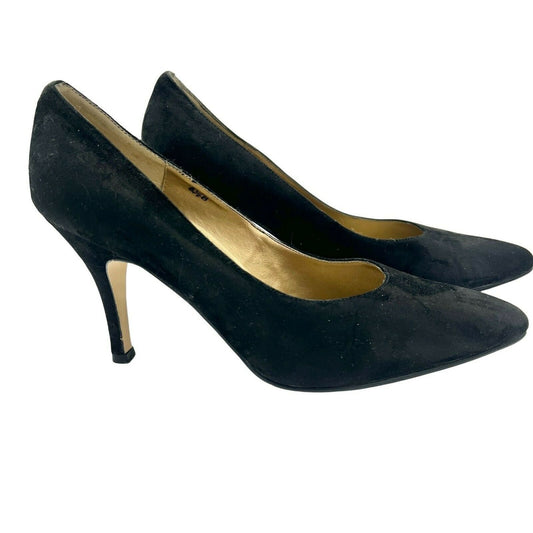 Jennifer Moore 6.5B Black Suede Look Classic High Heeled Pumps