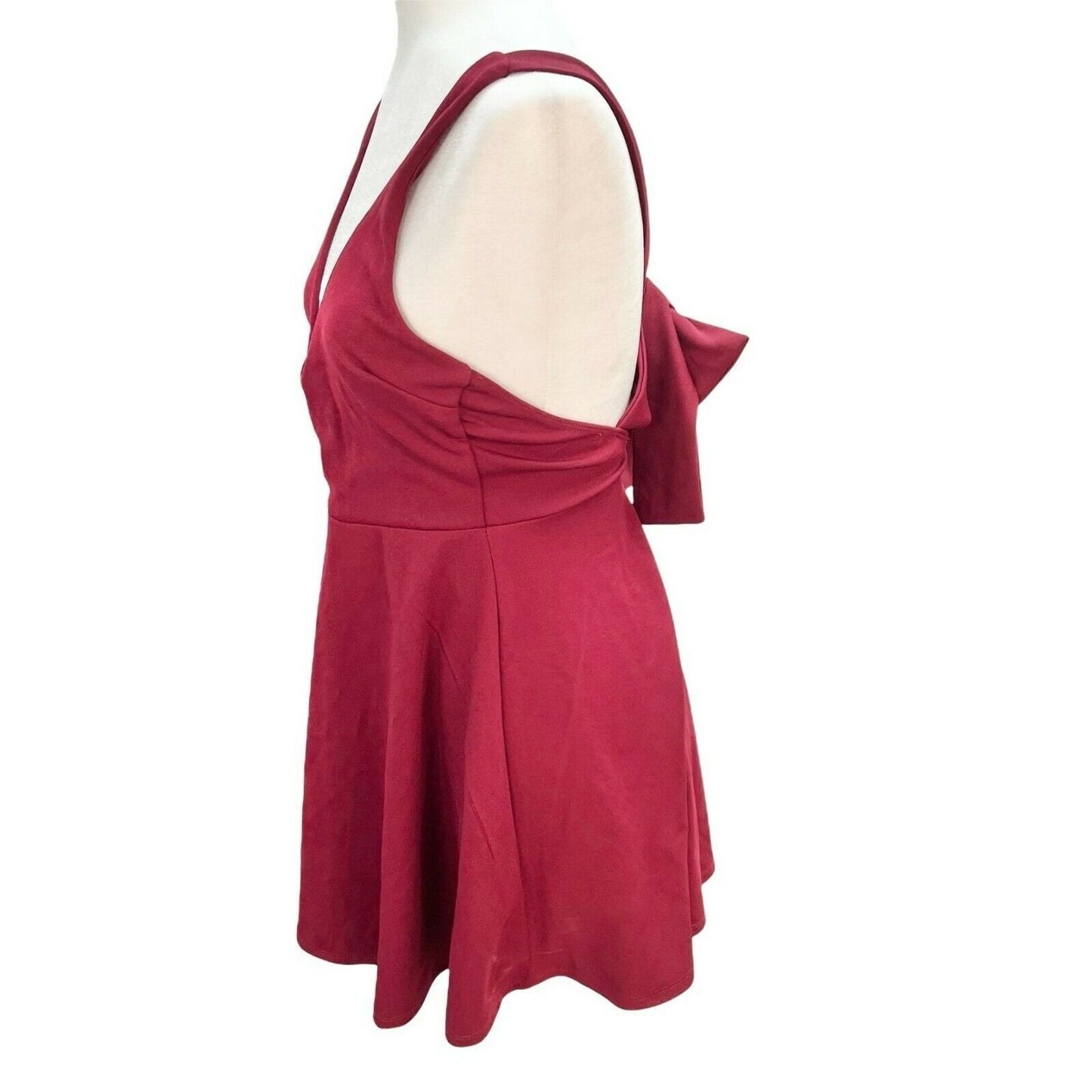 Charlotte Russe Small Red Halter Evening Party Dress