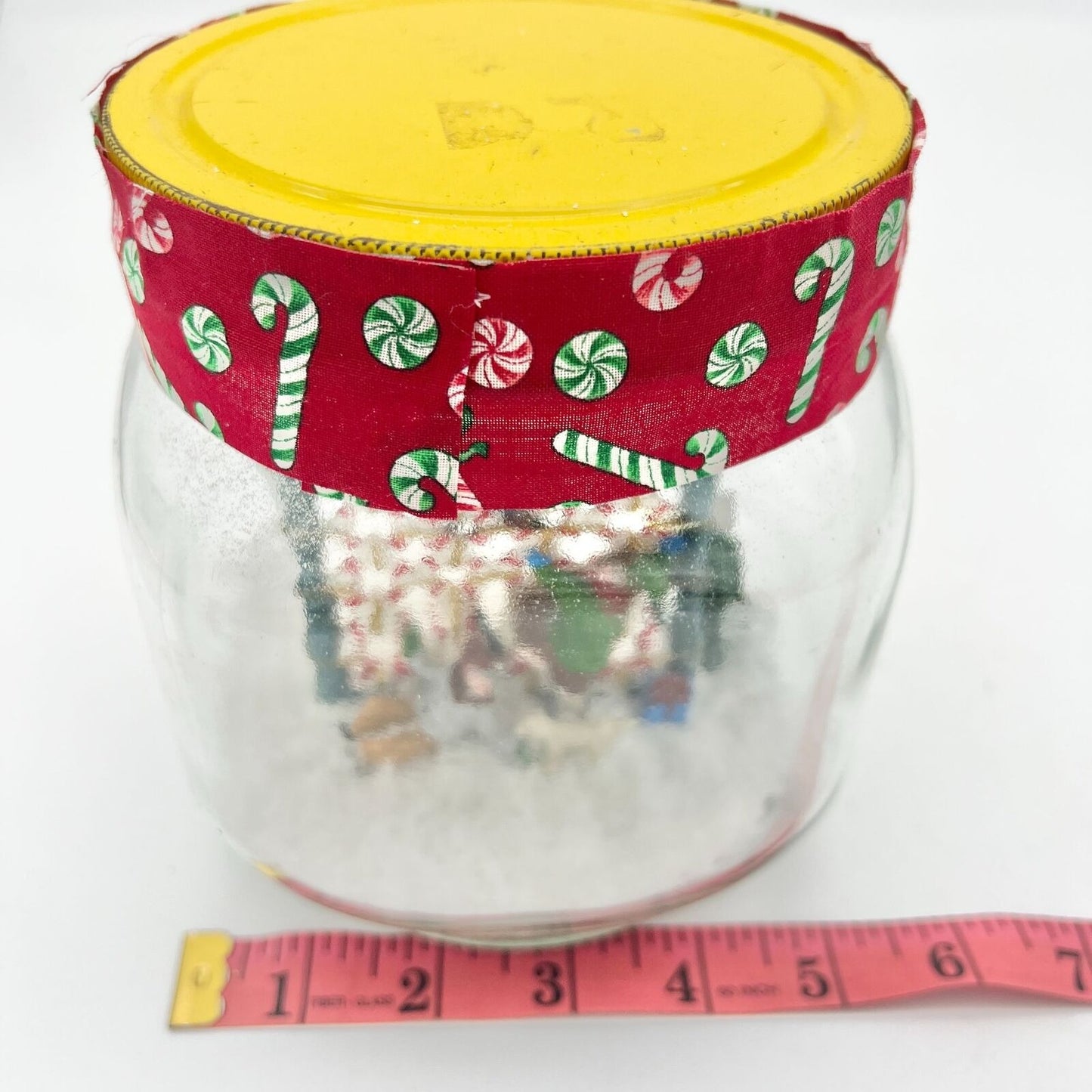 Handcrafted Christmas in a Jar Children Playing in the Snow 6 x 5