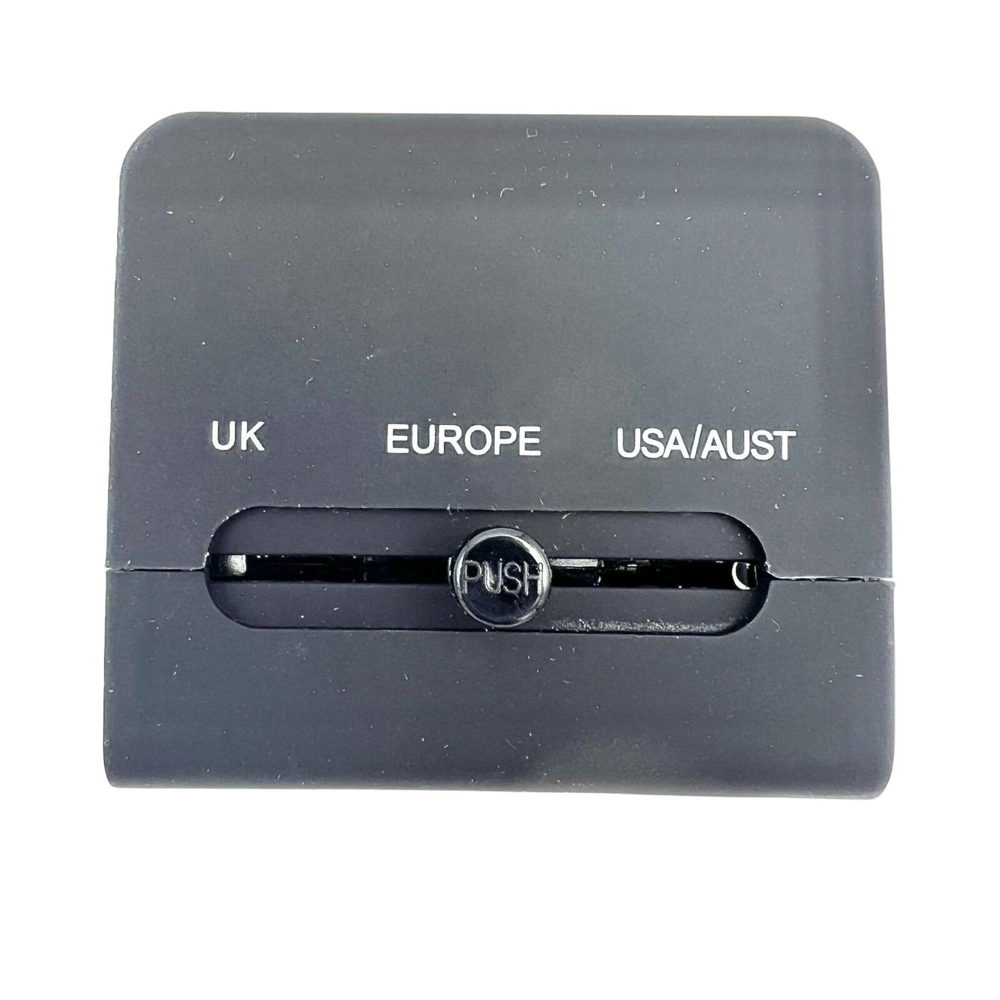 Travel Adapter with Dual USB Charger Black Supports USA Australia UK Europe NIB