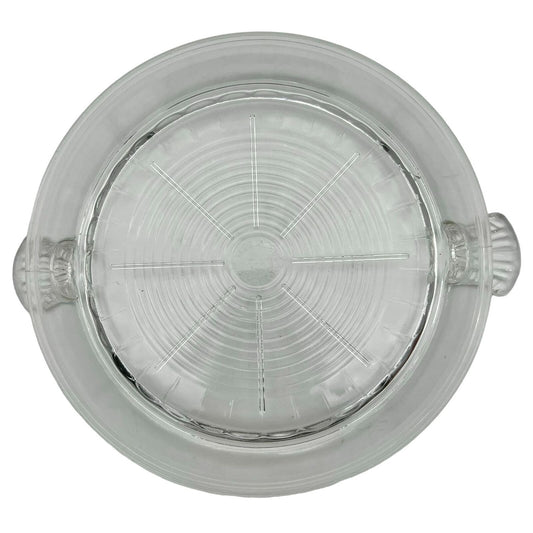 Vintage Crystal Clear Glass 8 in Round Hot Plate