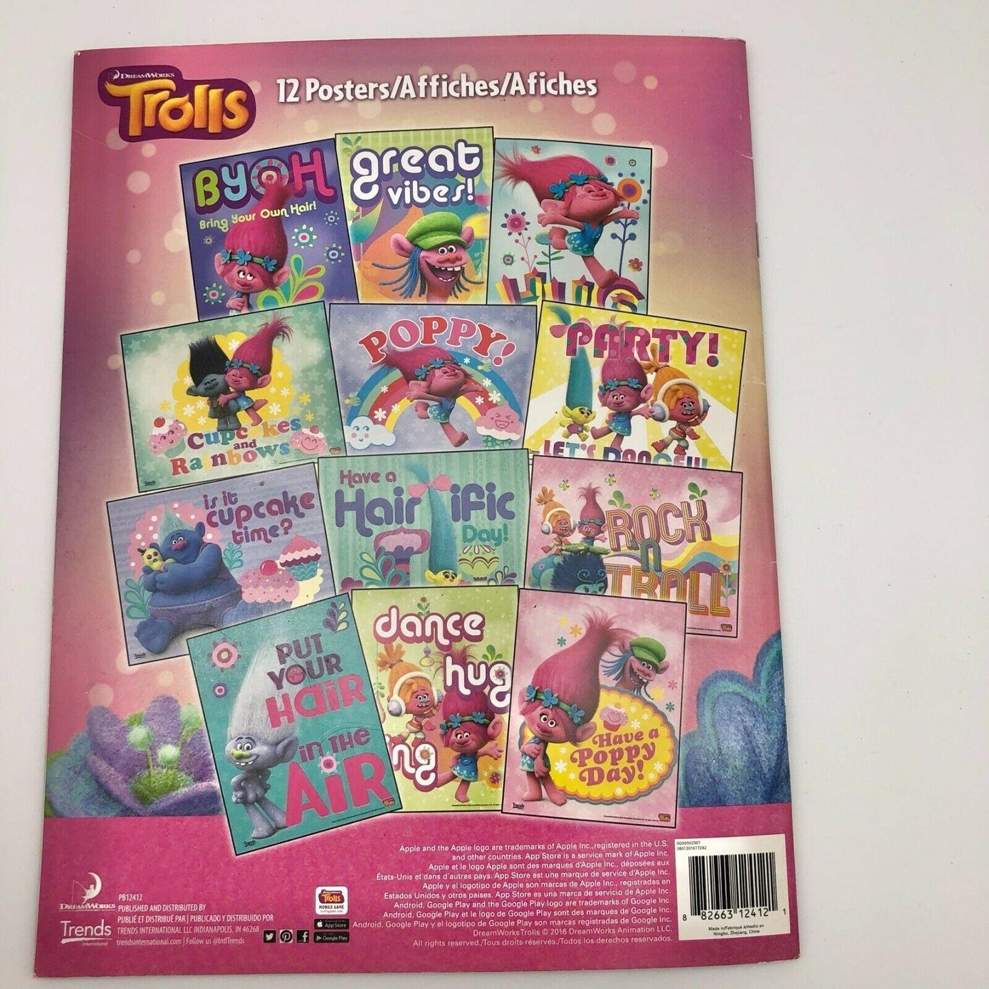 Trolls Bundle with Lunchbox & Poster Book & Lunch Box Notes Fun Back to School