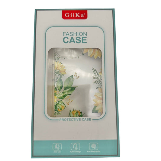 iPhone 13 Case Clear Full Body Shockproof Protective Sunflower Hard Case