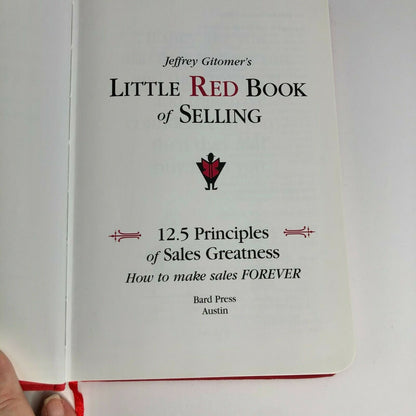 Jeffrey Gitomer's Little Red Book of Selling Hardcover Book Sales Greatness