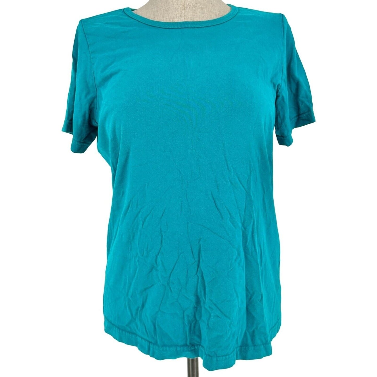 Woman Within T-shirt Women's M 14/16 Teal Crew Neck Short Sleeve