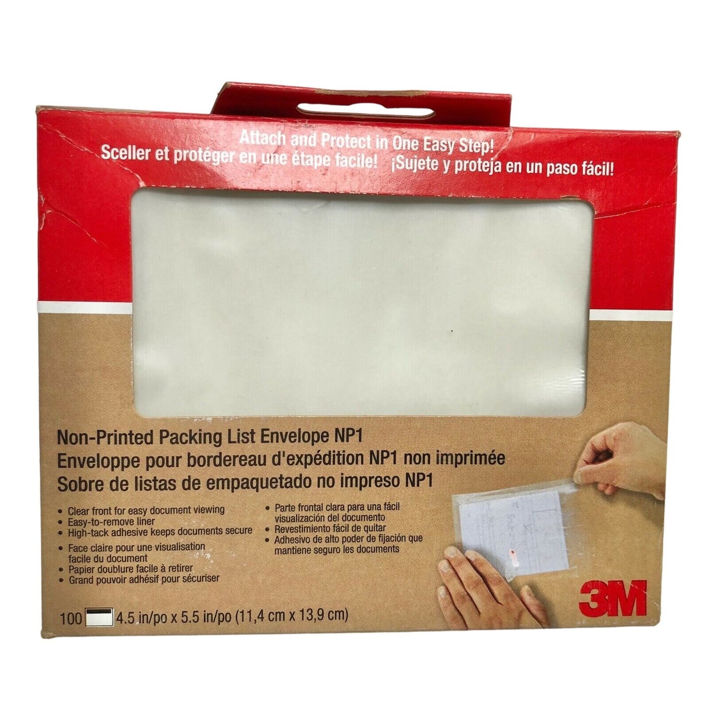 3M Non-Printed Packing List Envelope NP1 Box of 100 NIB