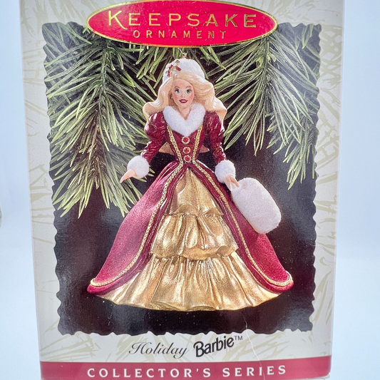 Hallmark Keepsake Ornament Holiday Barbie 1996 NIB