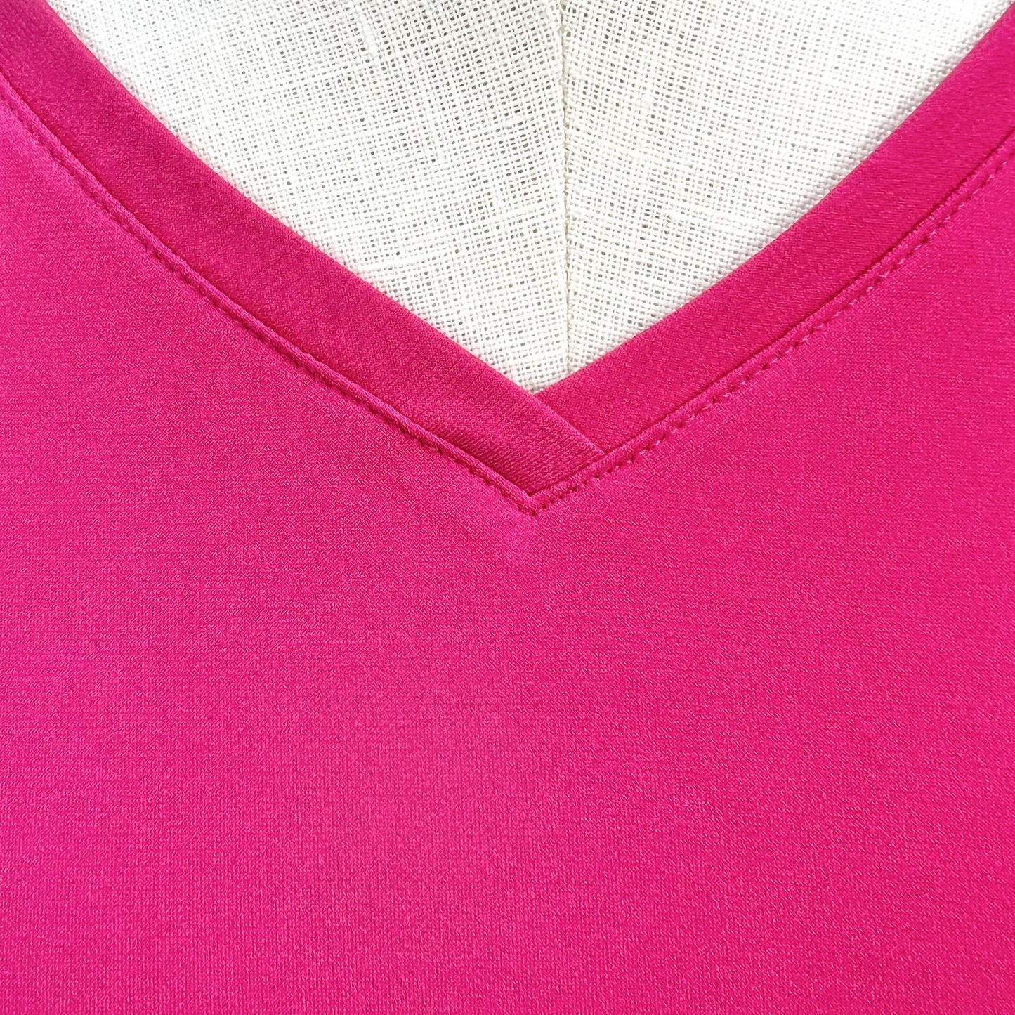 Susan Graver Modern Essentials Top Women's Large Hot Pink