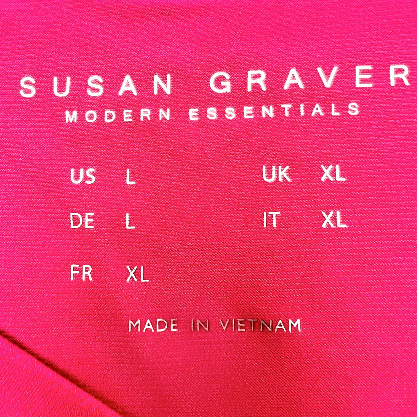 Susan Graver Modern Essentials Top Women's Large Hot Pink