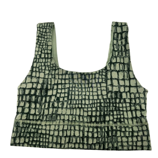 Fabletics Sports Bra Women's S Green Reversible Animal Print Solid