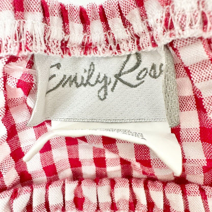 Emily Rose Infant 2-Piece Dress Set Size 18m Red White Gingham Watermelon Button