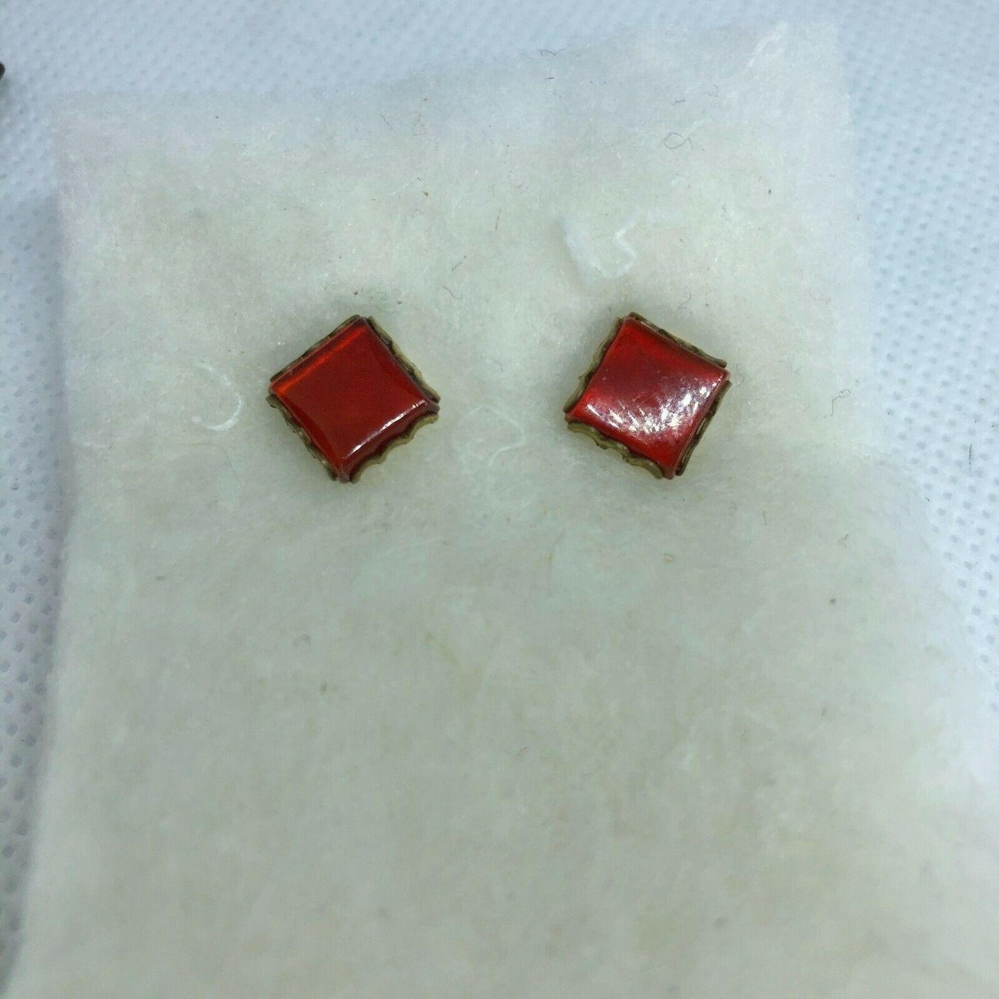 Vintage Beaded Necklace & Earrings Set Red White Snallygaster store EUC