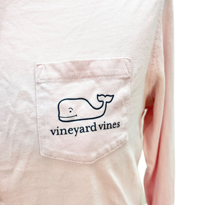 Vineyard Vines Women's Small Pink Long Sleeve Shirt Hoodie Whale