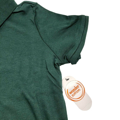 Wonder Nation Girls Uniform Short Sleeve Polo-style Green L Tagless Comfort