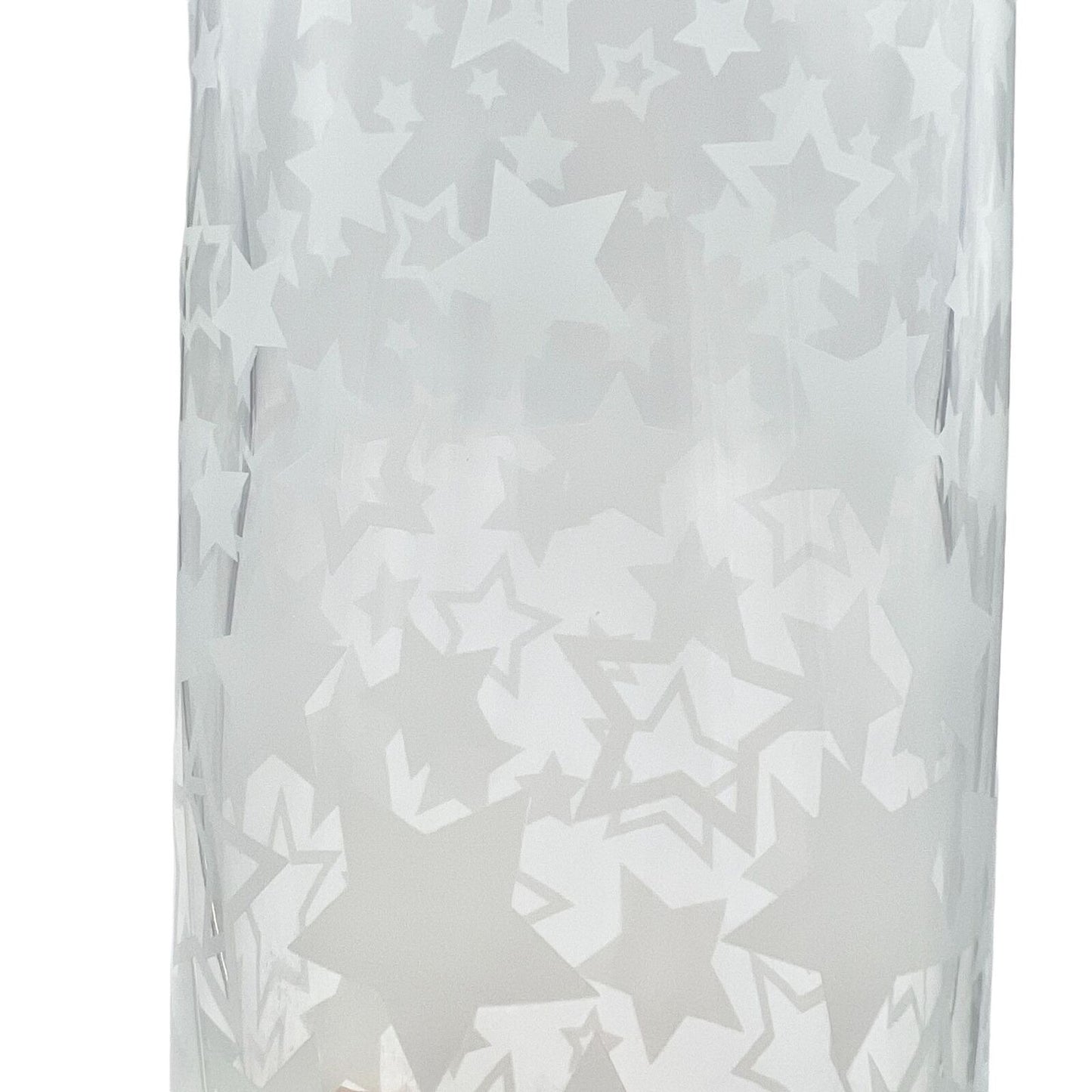 Vase 11x3 Clear Graduated Stars Round Base