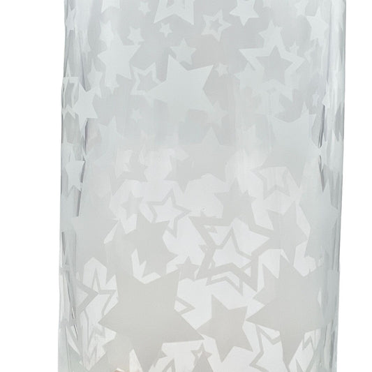 Vase 11x3 Clear Graduated Stars Round Base