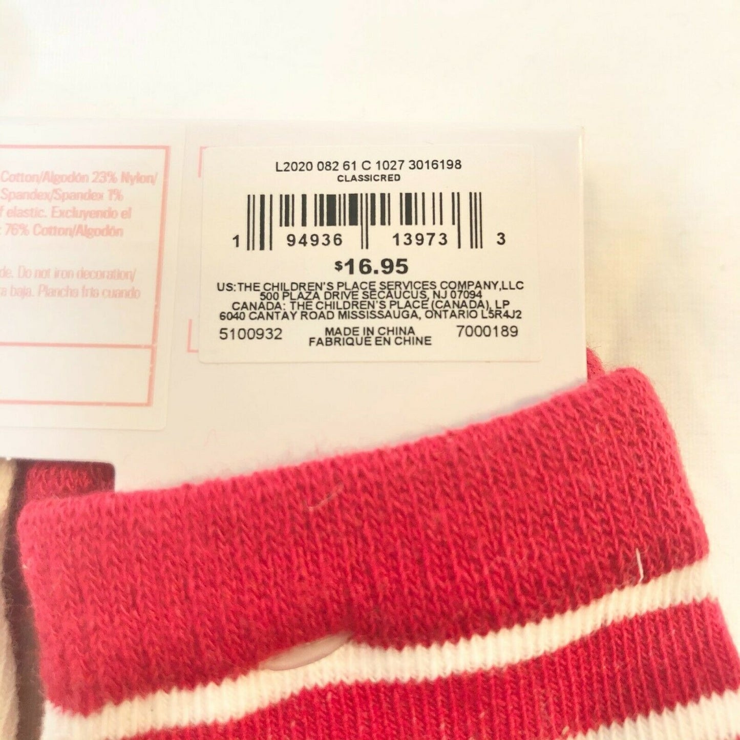 TCP Baby Girls Tartan Midi Socks Classic Red 6-pack 0-6M NEW