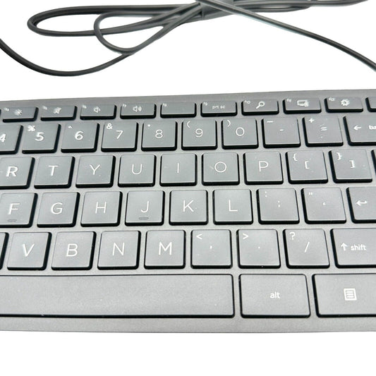 HP Halley USB Keyboard 17 X 4.5 Black Number Pad on Right NIB