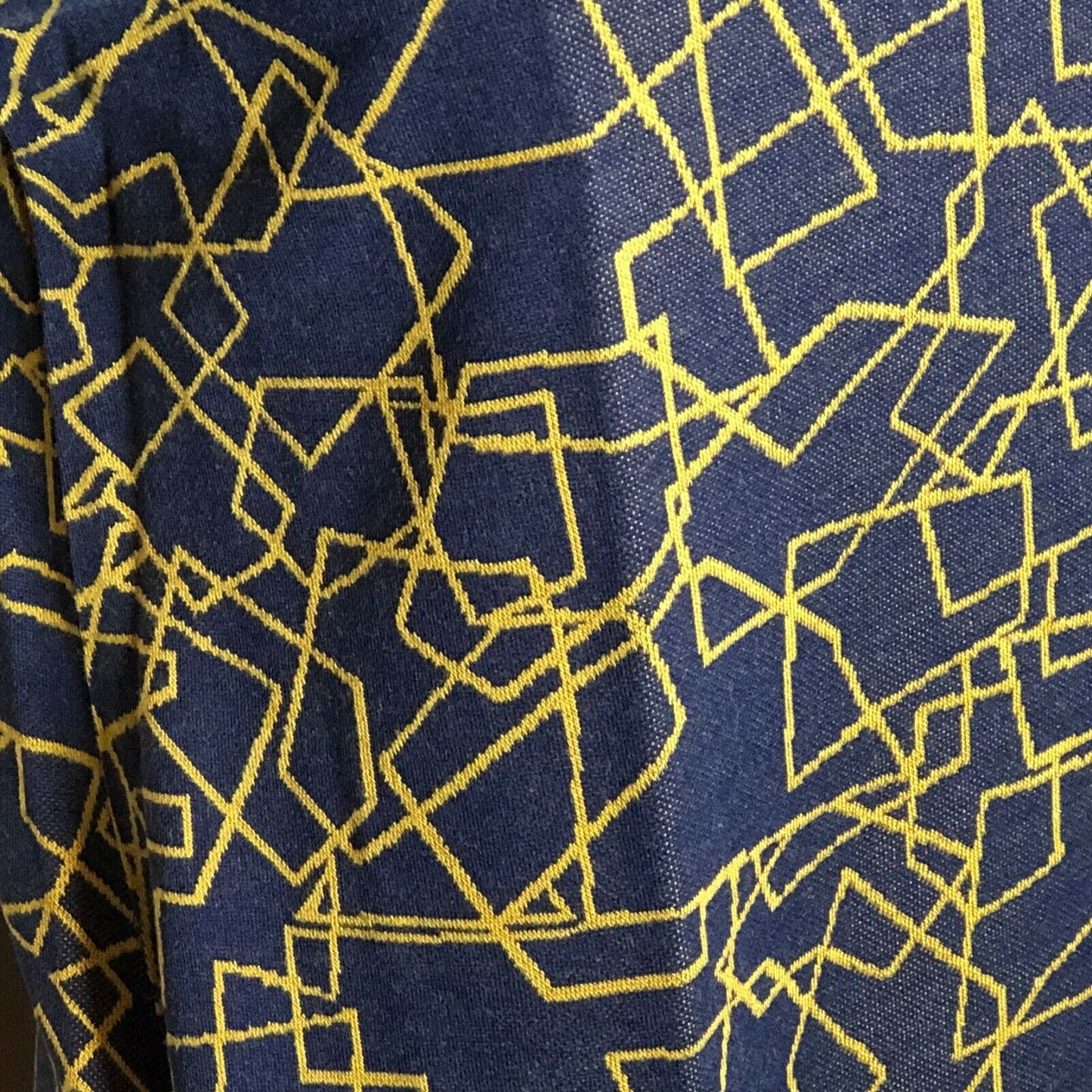 LuLaRoe Classic T Women's Small Top Navy Blue with Yellow Lines NWT