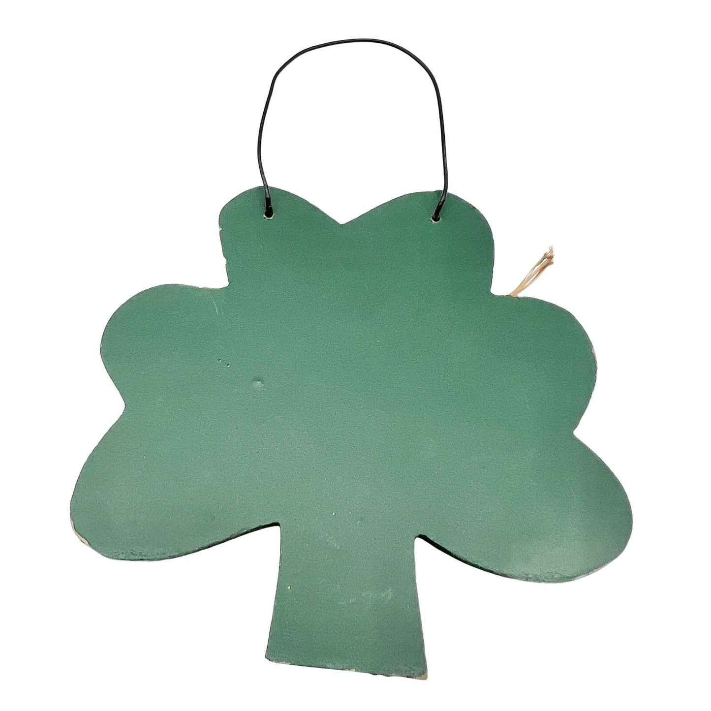 Pair of Two Wooden Decorative Hanging Shamrocks Ornaments