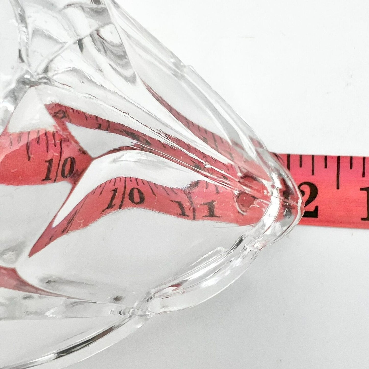 Serving Dish 12 x 5 x 2 Clear Glass Scalloped Oval