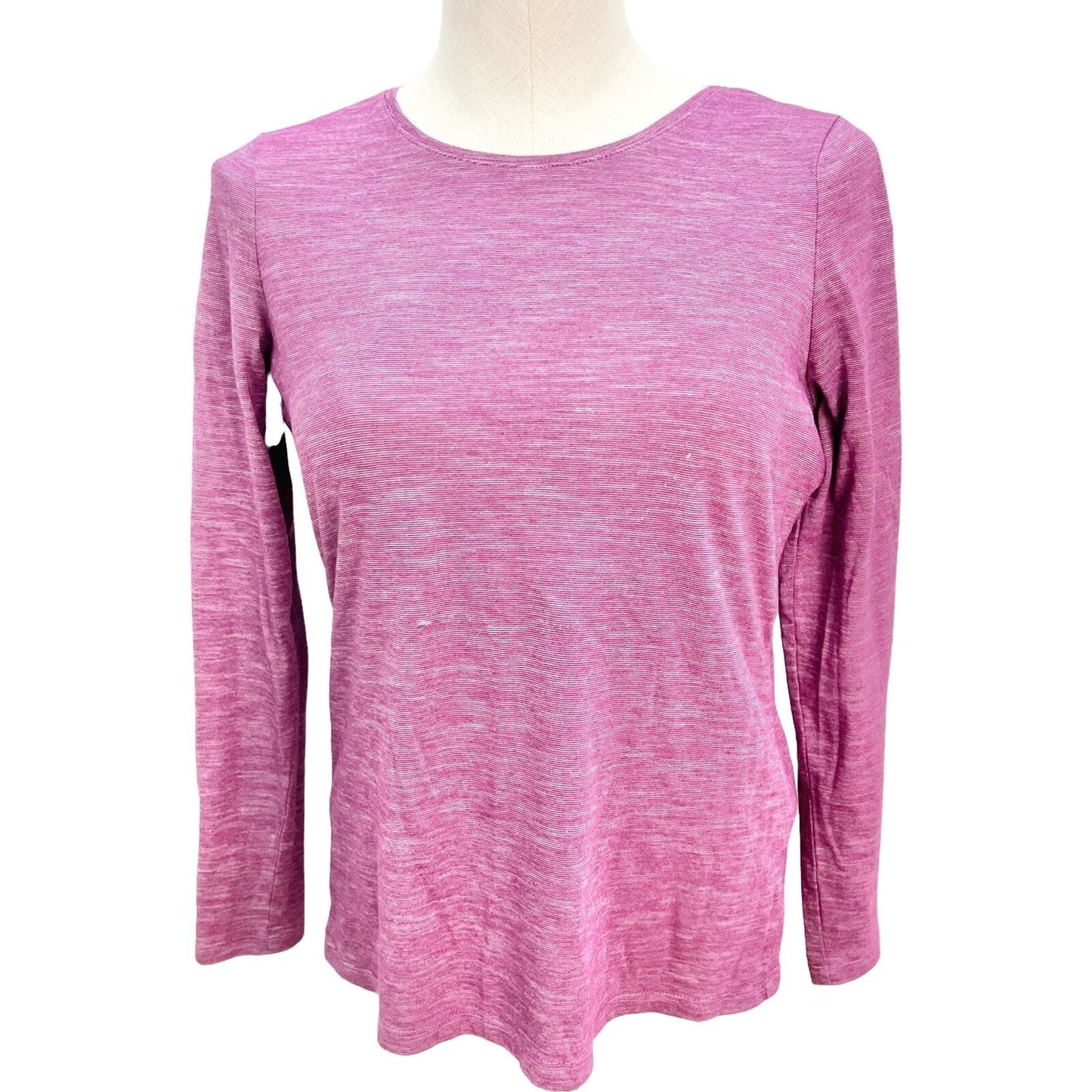 Talbots Petite T-shirt Women's Small Fuchsia Long Sleeves