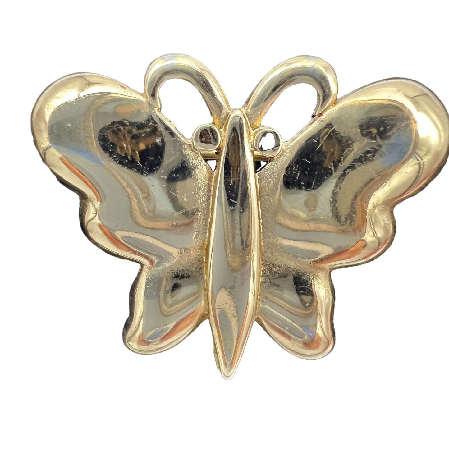 Vintage Monet Brooch 1 in Gold Butterfly Stick Pin