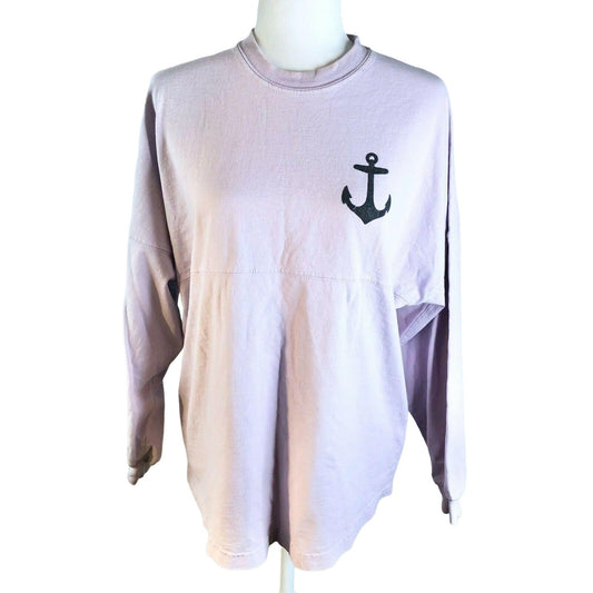 Delta Gamma Epsilon Nu Long Sleeve Tee  Small Neck EUC Anchor Sorority