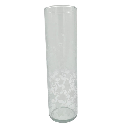 Vase 11x3 Clear Graduated Stars Round Base