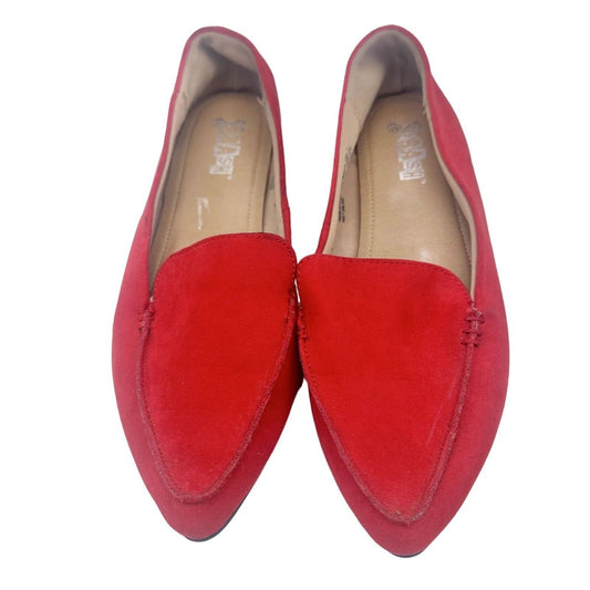 Brash Loafers Shoes Size 7 Red Slip On Flat Heel